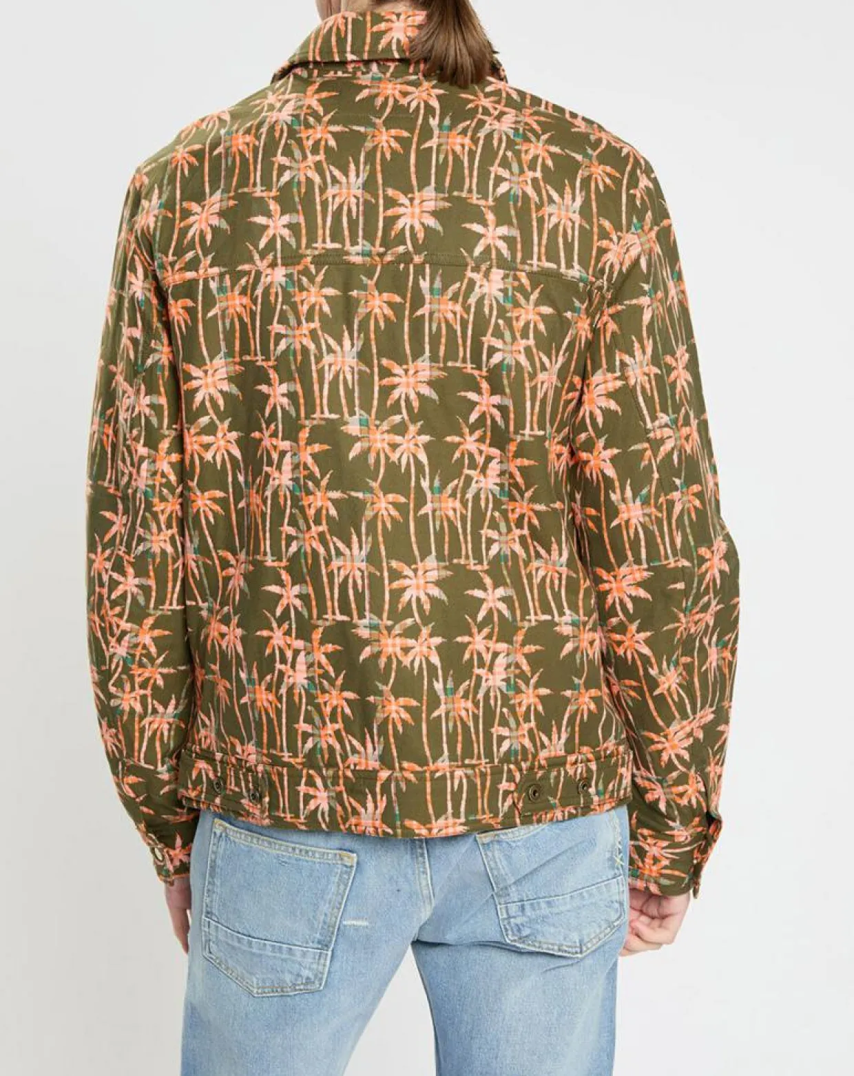 Homme Scotch & Soda Vestes, Blousons^Veste Trucker imprimée kaki/orange