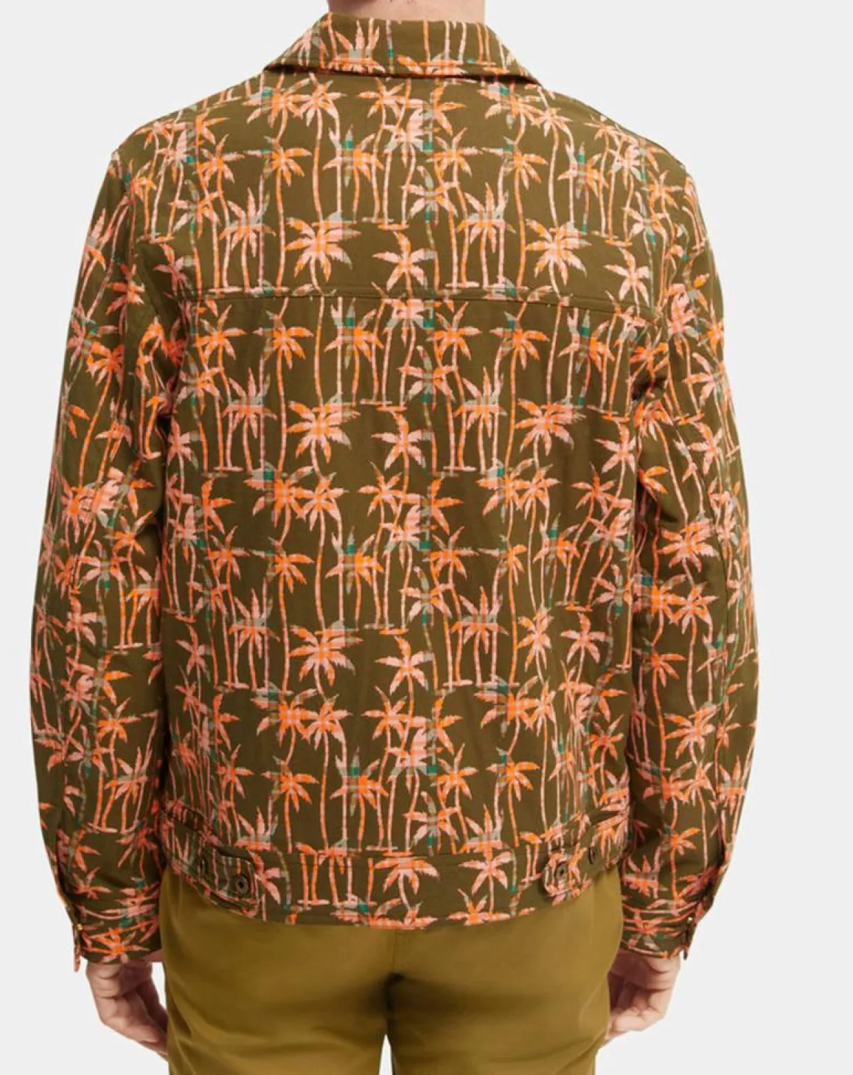 Homme Scotch & Soda Vestes, Blousons^Veste Trucker imprimée kaki/orange