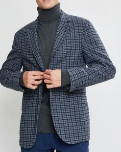 Veste Vichy tricolore bleu/gris-Hackett London