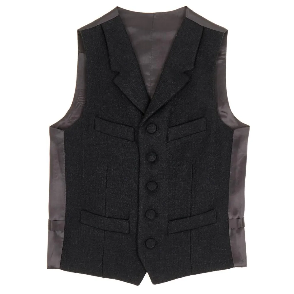 Veston en Laine mélangée noir-Hackett London Discount